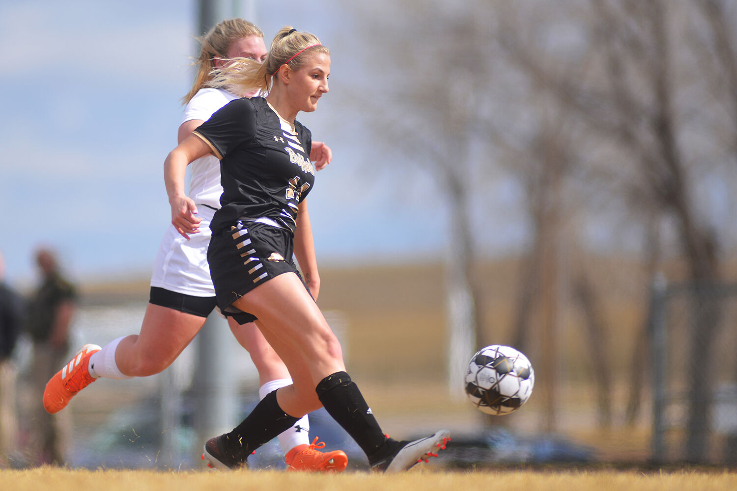 Kendra Schultze launches the ball